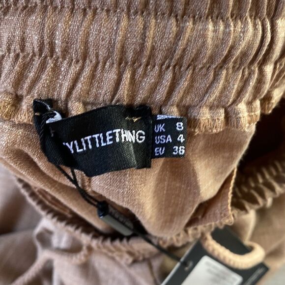 Pretty Little Things Taupe Diya Casual Pants 4 nwt‎ - Picture 8 of 8